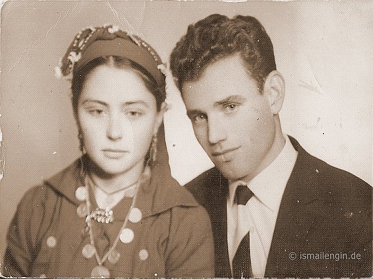 Nikâh Resmi - Pembe ve eşi Fazlı Y., Taşlısekban, Süleoğlu - Edirne (1966) / İsmail Engin koleksiyonu