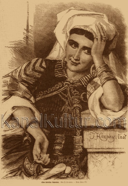 heaphy-I. Heaphy: "Eine türkische Schönheit", Illustrierte Frauen-Zeitung, 13 Dezember 1875