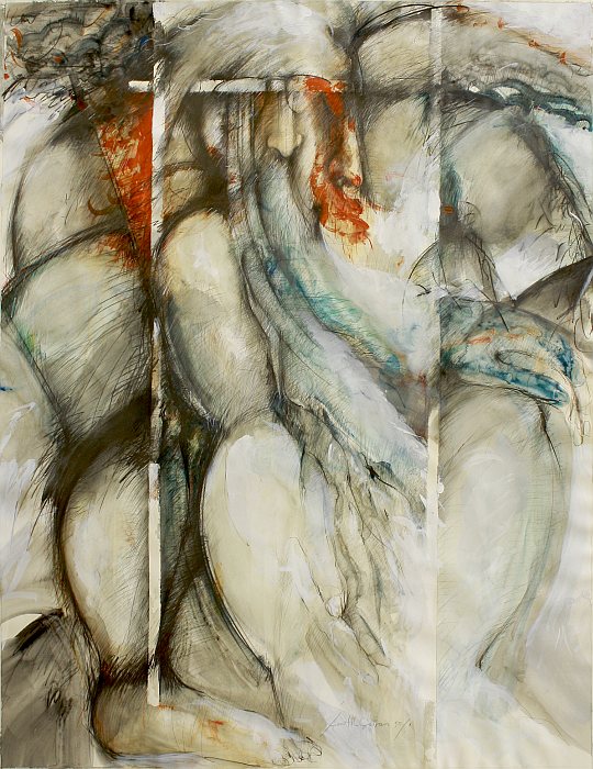 © İsmail Çoban - 'Taranta Babu'ya Mektuplar' serisinden, desen, karisik teknik, 130 x 100 cm., 1995