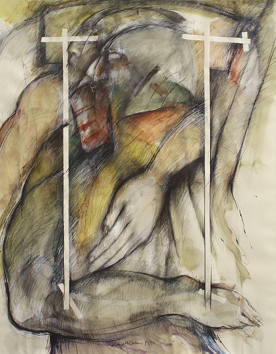 © İsmail Çoban - 'Taranta Babu'ya Mektuplar' serisinden, desen, karisik teknik, 130 x 100 cm., 1995