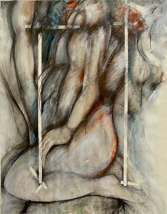 © İsmail Çoban - 'Taranta Babu'ya Mektuplar' serisinden, desen, karisik teknik, 130 x 100 cm., 1995