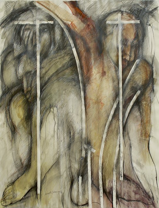 © İsmail Çoban - 'Taranta Babu'ya Mektuplar' serisinden, desen, karisik teknik, 130 x 100 cm., 1995