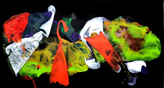 Gülten İmamoğlu - Hano Krito2, tuval üzerine akrilik, 160 x 300 cm., 2011 [hano krito2, Acrylic on canvas, 160 x 300 cm., 2011]