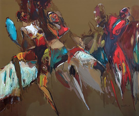 Nurettin Akkaya - 'Hamamda' Tuval Üzerine Yağlı Boya, 125 x 150 cm., 2011