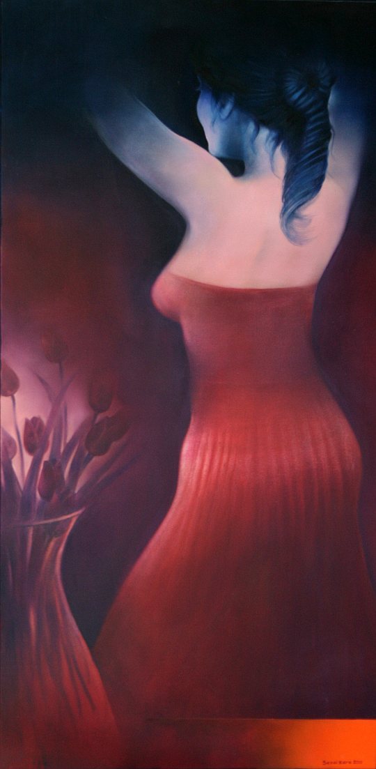 Sezai Kara, 01, tuval üzerine yağlı boya, 160 x 80 cm., 2011