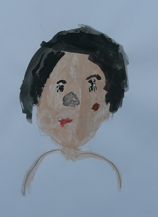 Erin çiziyor: 'Portre', karışık teknik, 2012 [© KanalKultur]